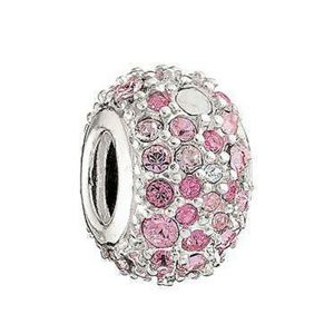 Pink Swarovski Jeweled Kaleidoscope Bead